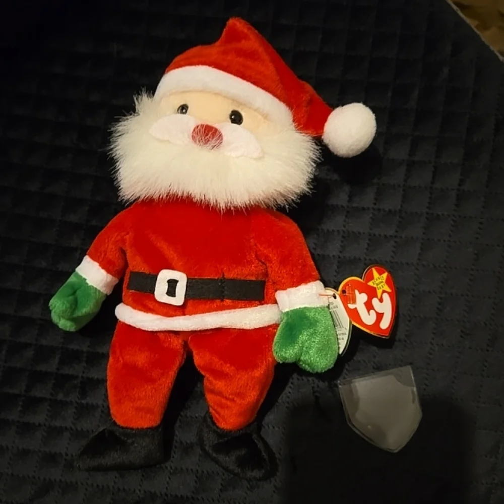 Ty Santa beanie baby, December, 1998 With Case